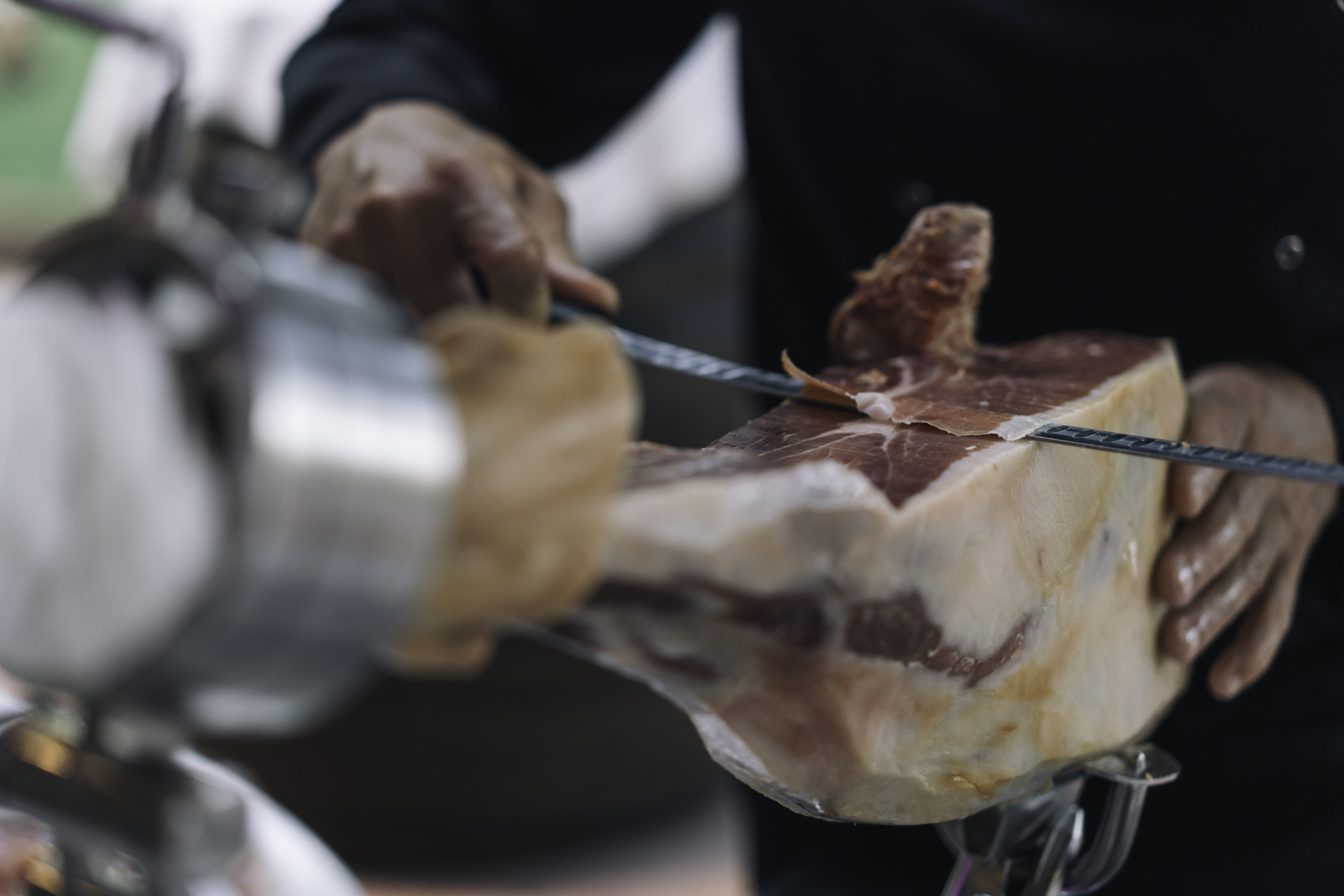 Corte de jamón al momento