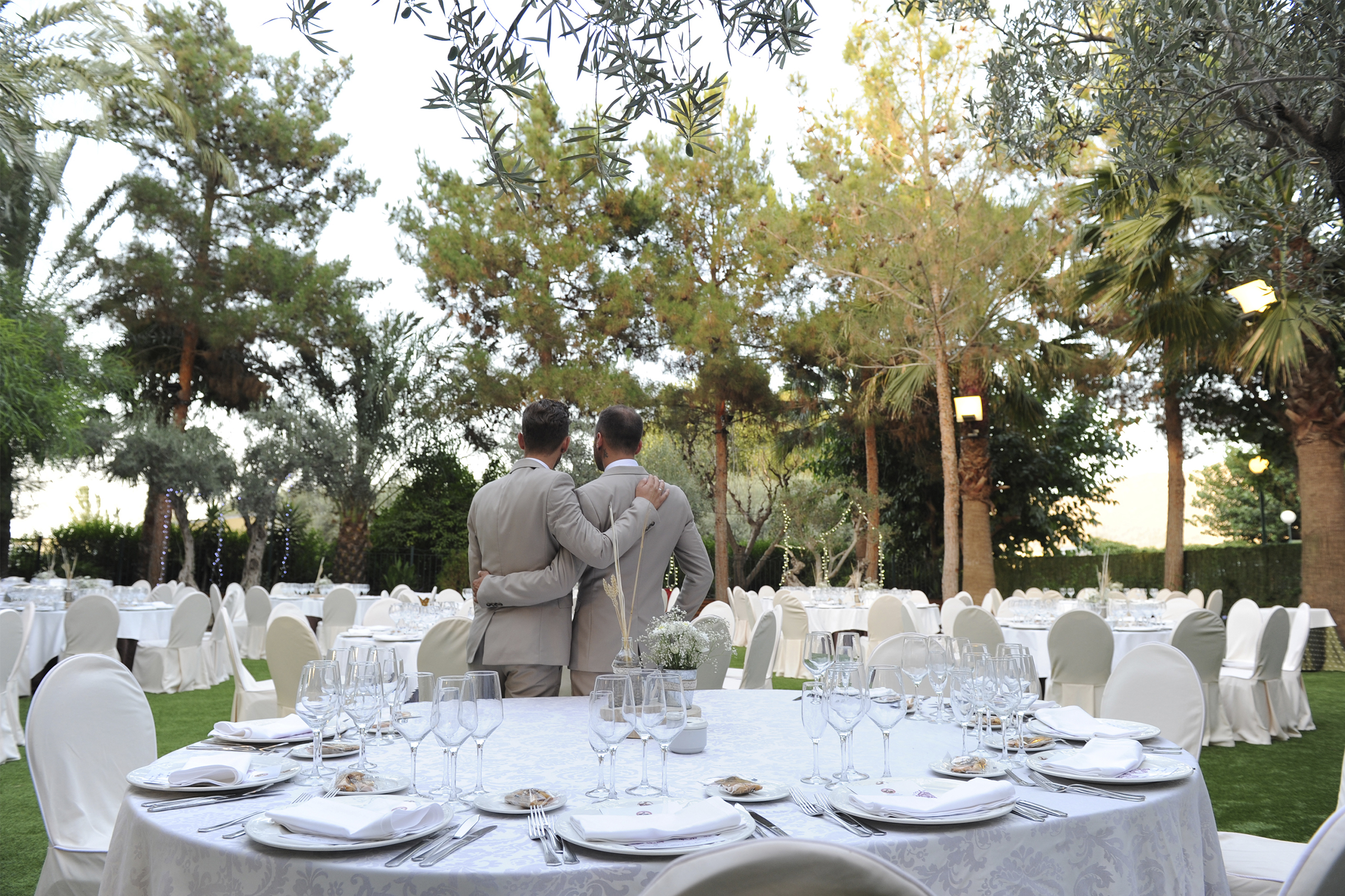 Jardines preparados para ceremonia civil